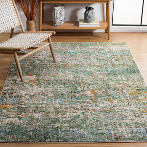 Safavieh Madison Contemporary Area Rug - Vibrant Power Loomed Design For Modern Home Decor And Comfort Green ,Turquoise 57% Polypropylene,30% Cotton,13% Polyester Mad460y-68