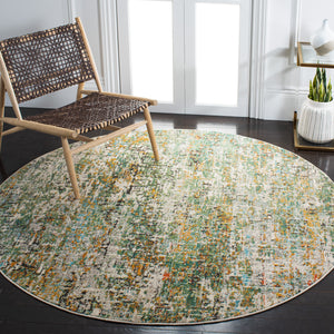 Safavieh Madison Contemporary Area Rug - Vibrant Power Loomed Design For Modern Home Decor And Comfort Green ,Turquoise 57% Polypropylene,30% Cotton,13% Polyester Mad460y-68