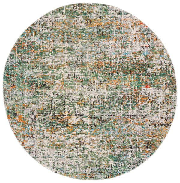 Safavieh Madison Contemporary Area Rug - Vibrant Power Loomed Design For Modern Home Decor And Comfort Green ,Turquoise 57% Polypropylene,30% Cotton,13% Polyester Mad460y-68