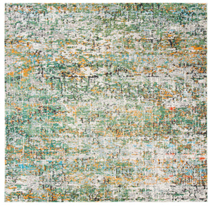Safavieh Madison Contemporary Area Rug - Vibrant Power Loomed Design For Modern Home Decor And Comfort Green ,Turquoise 57% Polypropylene,30% Cotton,13% Polyester Mad460y-68