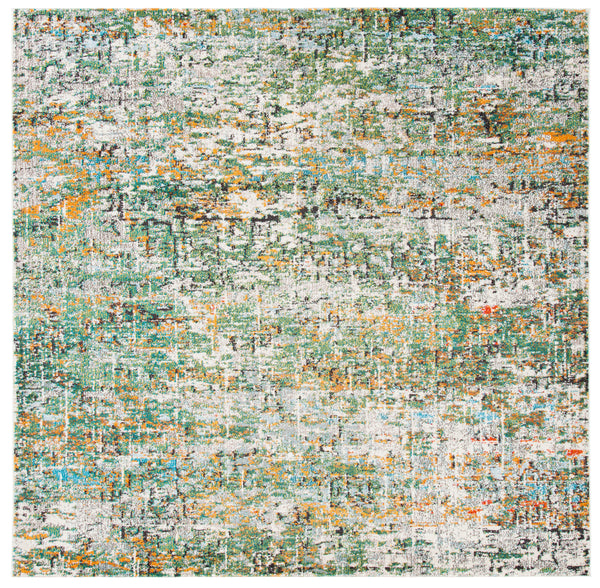 Safavieh Madison Contemporary Area Rug - Vibrant Power Loomed Design For Modern Home Decor And Comfort Green ,Turquoise 57% Polypropylene,30% Cotton,13% Polyester Mad460y-68