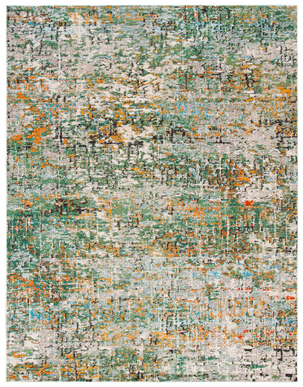 Safavieh Madison Contemporary Area Rug - Vibrant Power Loomed Design For Modern Home Decor And Comfort Green ,Turquoise 57% Polypropylene,30% Cotton,13% Polyester Mad460y-68