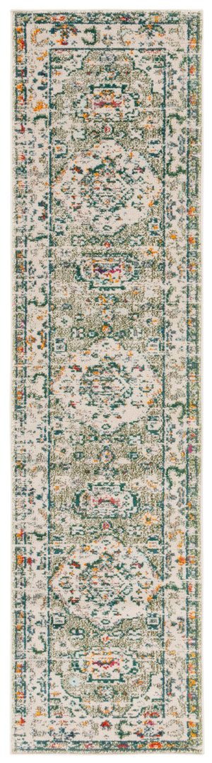 Safavieh Madison Sage And Ivory Medallion Rug — Low-Profile, Power-Loomed Accent Rug For Entryways & Layering 2'-2" x 4'-0" MAD468W-24