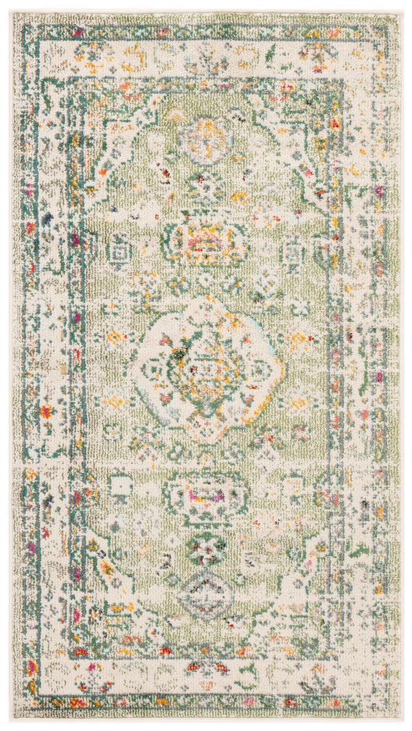 Safavieh Madison Sage And Ivory Boho Medallion Rug — Power-Loomed Comfort, Durable Low-Maintenance Style 8'-0" x 8'-0" MAD468W-8SQ
