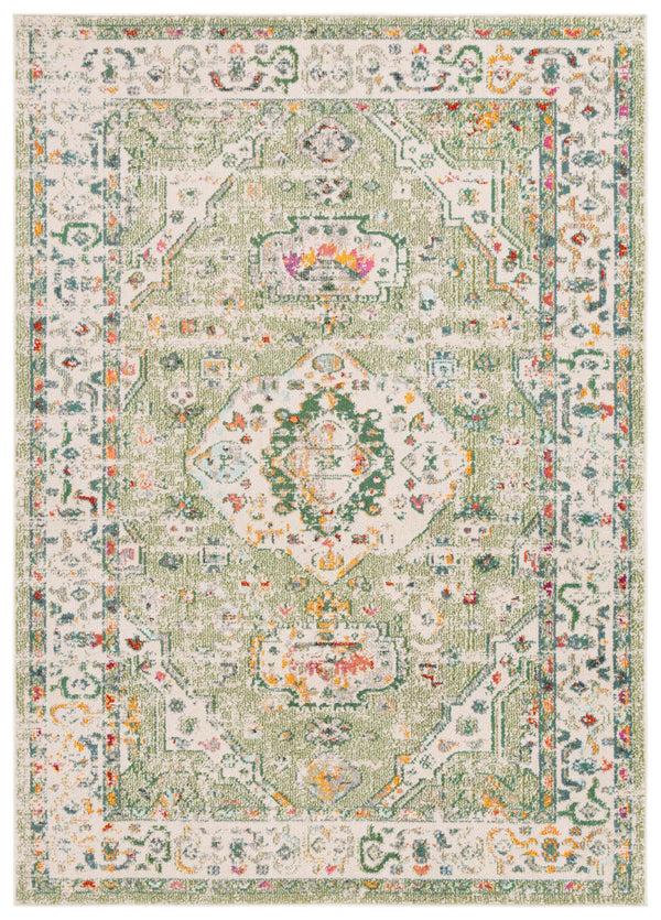 Safavieh Madison Sage And Ivory Boho Medallion Rug — Power-Loomed Comfort, Durable Low-Maintenance Style 8'-0" x 8'-0" MAD468W-8SQ