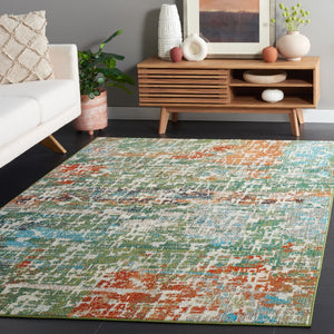 Safavieh Madison 469 Power Loomed Modern Rug Sage / Rust 9' x 12'