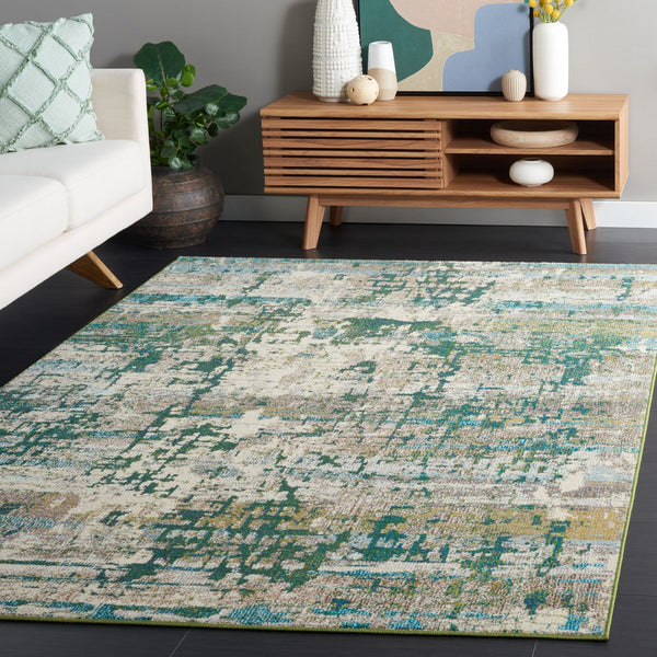 Safavieh Madison 469 Power Loomed Modern Rug Green / Beige 9' x 12'