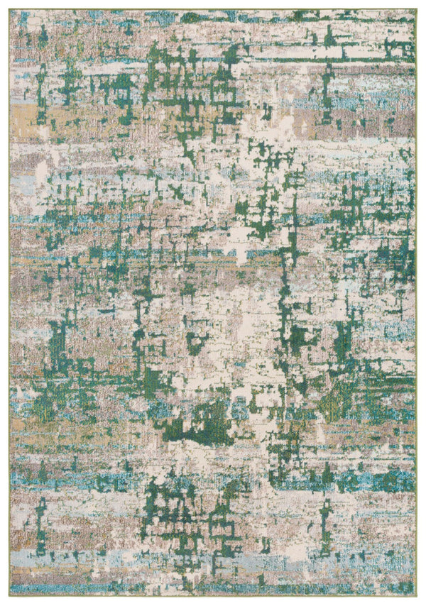 Safavieh Madison 469 Power Loomed 57% Polypropylene, 30% Cotton, 13% Polyester Modern Rug Green / Beige MAD469Y-5