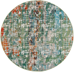 Safavieh Madison 469 Power Loomed Modern Rug Green / Beige 6'-7" x 6'-7" Round