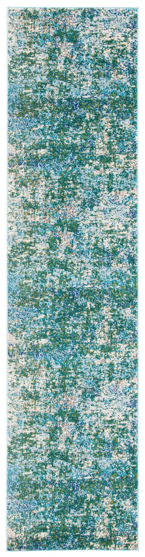 Safavieh Madison Oversized Abstract Area Rug In Green And Turquoise — Low Pile, Stain‑Resistant, Modern Focal Point 12'-0" x 15'-0" MAD471Y-1215