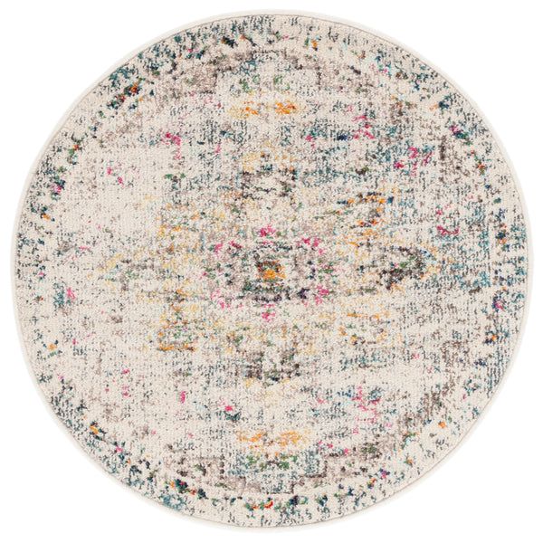 Safavieh Madison Luxurious Transitional Area Rug With Striking Fuchsia Motif For Elegant Home Décor Grey ,Gold 57% Polypropylene,30% Cotton,13% Polyester Mad473f-68