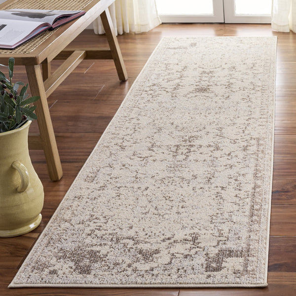 Safavieh Madison Contemporary Square Area Rug In Ivory Beige Grey — Low-Profile, Power-Loomed Turkish Durability 6'-7" x 6'-7" MAD473G-7SQ