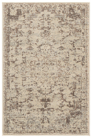 Safavieh Madison Neutral Ivory Beige Grey Rug — Low-Profile Bohemian Medallion, Durable Power-Loomed Comfort 4'-0" x 6'-0" MAD473G-4