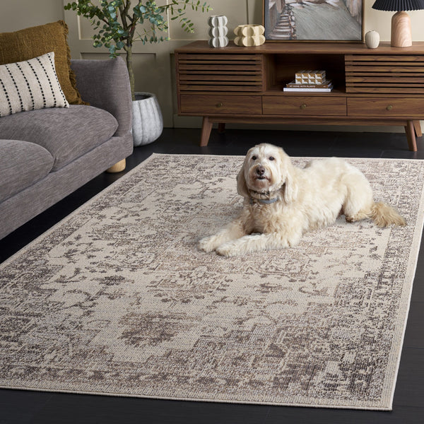 Safavieh Madison Bohemian Ivory Beige Grey Area Rug — Low-Profile Power-Loomed Turkish Design, Durable Comfort 5'-3" x 7'-6" MAD473G-5