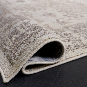 Safavieh Madison Contemporary Square Area Rug In Ivory Beige Grey — Low-Profile, Power-Loomed Turkish Durability 6'-7" x 6'-7" MAD473G-7SQ