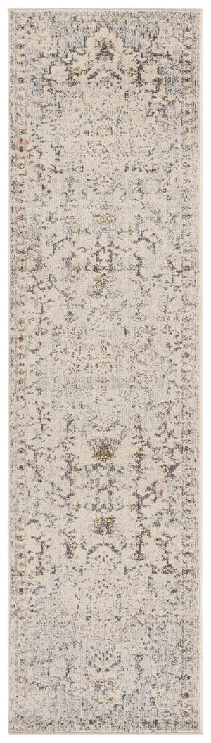 Safavieh Madison Ivory Grey Gold Power-Loomed Area Rug — Low-Profile Bohemian Medallion, Durable Turkish Craftsmanship 6'-0" x 9'-0" MAD473H-6