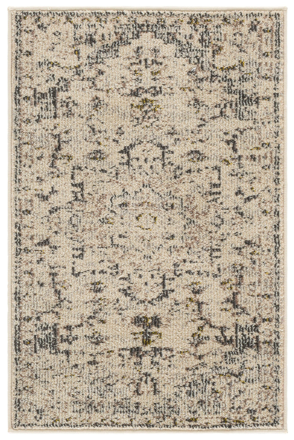 Safavieh Madison Ivory Grey Gold Bohemian Power-Loomed Accent Rug — Soft Low-Profile Texture, Durable Elegance 2'-2" x 4'-0" MAD473H-24