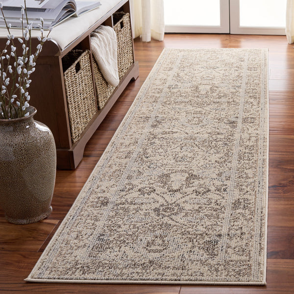 Safavieh Madison Neutral Ivory Beige Grey Runner Rug, Low-Profile Power-Loomed Turkey, Durable Soft Fiber Finish 2'-0" x 8'-0" MAD497B-28