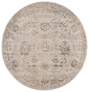 Safavieh Madison Bohemian Ivory Beige Grey Area Rug – Low-Profile Power-Loomed Durability, Soft Textured Look 6'-7" x 6'-7" MAD497B-7SQ