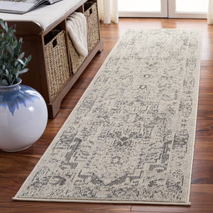 Safavieh Madison Bohemian Square Rug Ivory & Grey — Low-Pile Turkish Power-Loomed Comfort For Living Areas 6'-7" x 6'-7" MAD498F-7SQ