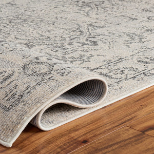 Safavieh Madison Ivory And Grey Bohemian Area Rug — Power-Loomed Low-Pile Comfort, Durable Stylish Accent 4'-0" x 6'-0" MAD498F-4