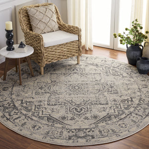 Safavieh Madison Bohemian Ivory & Grey Area Rug — Low Pile, Power-Loomed In Turkey; Durable, Neutral Foundation For Living Rooms And Bedrooms 5'-3" x 7'-6" MAD498F-5