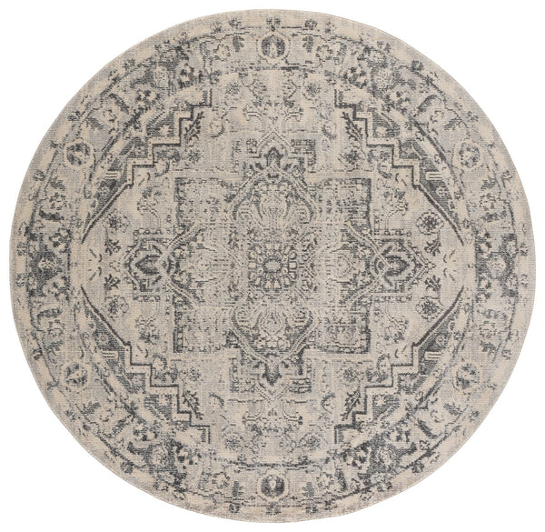 Safavieh Madison Ivory And Grey Accent Rug — Low Profile Power-Loomed Turkish Texture, Durable Soft Blend 2X3 3'-0" x 5'-0" MAD498F-3