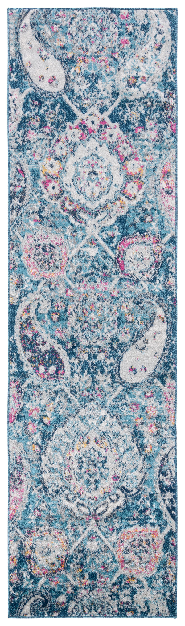 Safavieh Madison Area Rug - Elegant Transitional Design With Artistic Motifs For A Stylish Home Ambiance Blue ,Grey Polypropylene Mad600m-5r