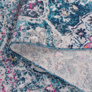 Safavieh Madison Area Rug - Elegant Transitional Design With Artistic Motifs For A Stylish Home Ambiance Blue ,Grey Polypropylene Mad600m-5r