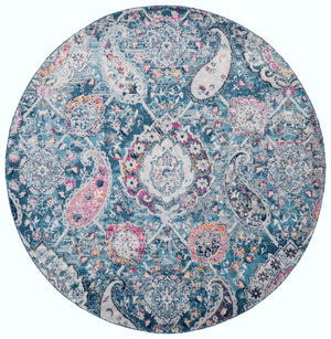 Safavieh Madison Area Rug - Elegant Transitional Design With Artistic Motifs For A Stylish Home Ambiance Blue ,Grey Polypropylene Mad600m-5r