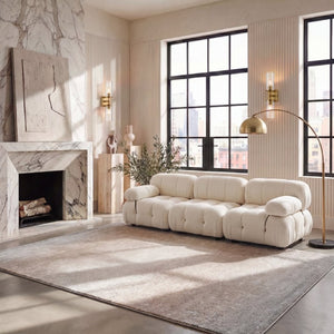 Safavieh Madison Solid Grey Polypropylene Area Rug Low Pile Neutral Floor Accent for Living Rooms MAD601F-8