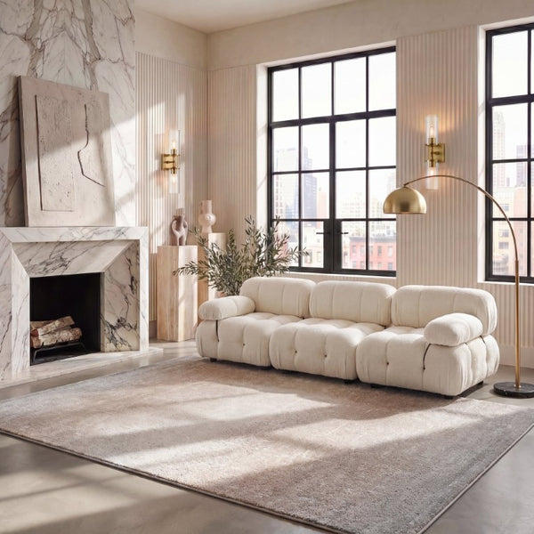 Safavieh Madison Solid Grey Polypropylene Area Rug Low Pile Neutral Floor Accent for Living Rooms MAD601F-8