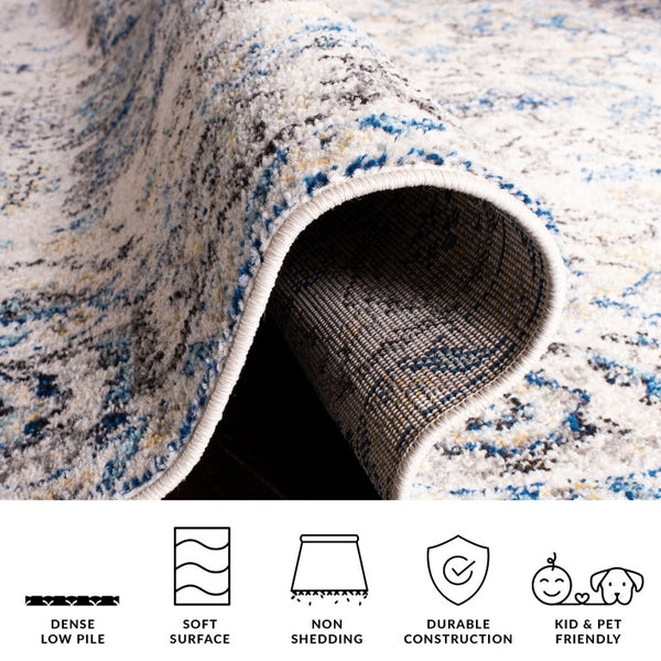 Safavieh Madison Oriental Power-Loomed Polypropylene Area Rug for Living and Dining Rooms Gray 12' x 12' MAD603F-12SQ