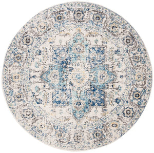 Safavieh Madison Oriental Power-Loomed Polypropylene Area Rug for Living and Dining Rooms Blue 10' x 10' Round MAD603K-10R