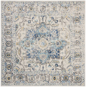 Safavieh Madison Oriental Power-Loomed Polypropylene Area Rug for Living and Dining Rooms Blue 10' x 10' Square MAD603K-10SQ
