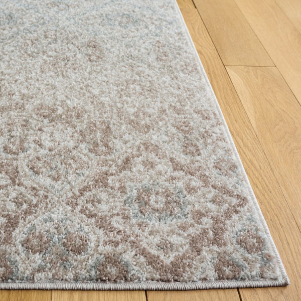 Safavieh Madison Solid Grey Polypropylene Runner Rug Power Loomed in Turkey for Hallways 3'-0" x 5'-0" MAD605F-3
