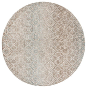Safavieh Madison Solid Grey Polypropylene Runner Rug Power Loomed in Turkey for Hallways 6'-7" x 6'-7" Round MAD605F-7R