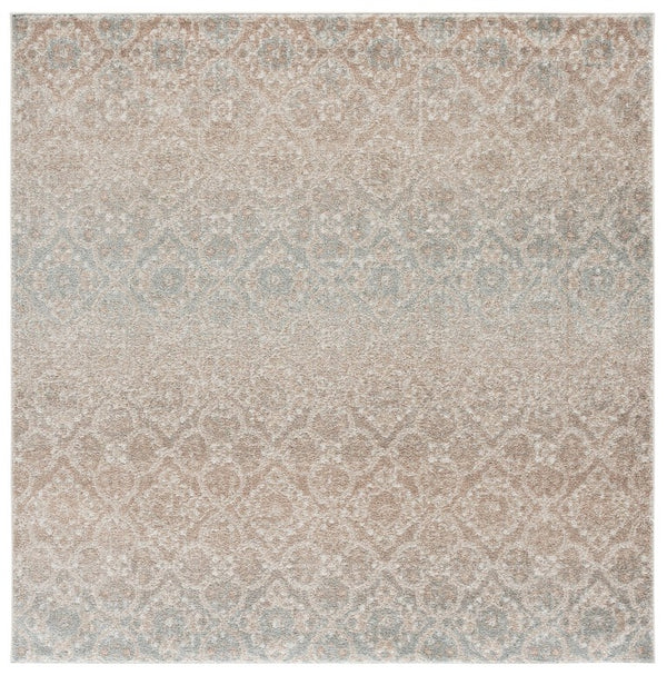 Safavieh Madison Solid Grey Polypropylene Runner Rug Power Loomed in Turkey for Hallways 6'-7" x 6'-7" Square MAD605F-7SQ