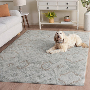 Safavieh Madison Bohemian Grey Polypropylene Runner Rug for Hallways and Entryways 5'-3" x 7'-6" MAD610F-5