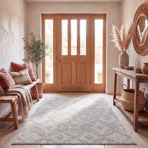 Safavieh Madison Bohemian Grey Polypropylene Runner Rug for Hallways and Entryways 5'-3" x 7'-6" MAD610F-5