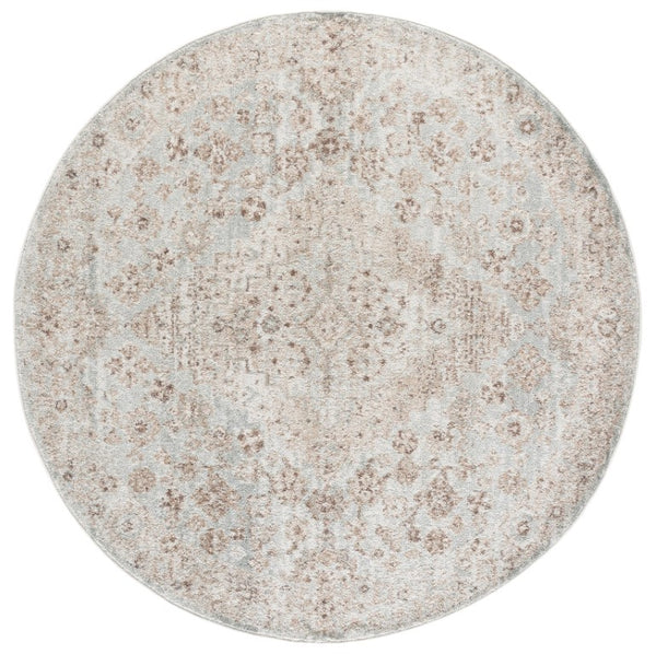 Safavieh Madison Power Loomed Polypropylene Runner Rug for Hallways and Entryways 6'-7" x 6'-7" Round MAD616A-7R