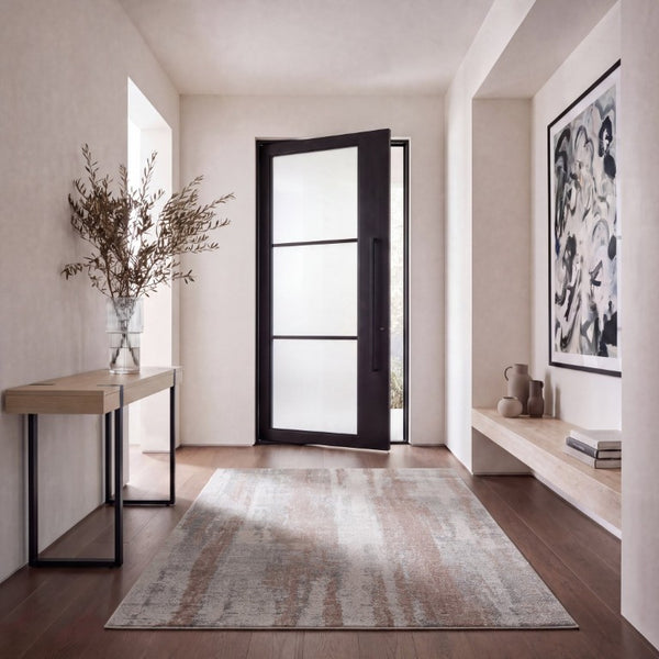 Safavieh Madison Solid Grey Polypropylene Runner Rug for Hallways Entryways and High Traffic Areas 6'-7" x 9'-2" MAD640F-6