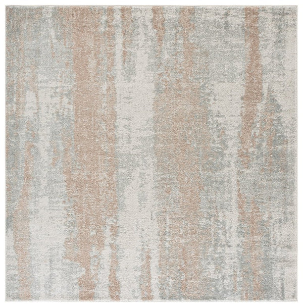 Safavieh Madison Solid Grey Polypropylene Runner Rug for Hallways Entryways and High Traffic Areas 6'-7" x 6'-7" - Square MAD640F-7SQ