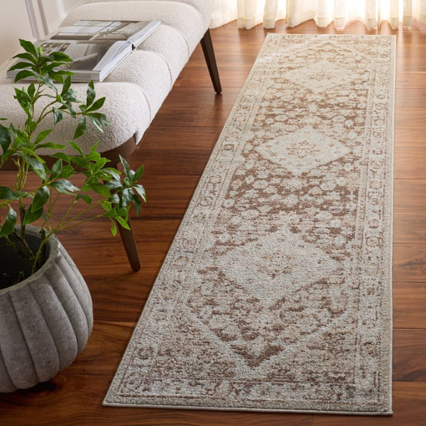 Safavieh Madison Solid Light Brown Polypropylene Runner Rug for Hallways and Corridors 2'-3" x 8'-0" MAD670T-28