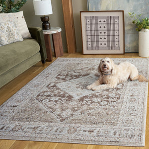 Safavieh Madison Solid Light Brown Polypropylene Runner Rug for Hallways and Corridors 5'-3" x 7'-6" MAD670T-5