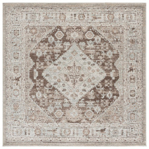 Safavieh Madison Solid Light Brown Polypropylene Runner Rug for Hallways and Corridors 6'-7" x 6'-7" Square MAD670T-7SQ