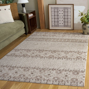 Safavieh Madison Solid Beige Polypropylene Area Rug Bohemian Low Pile Living Room Floor Accent MAD797A-5