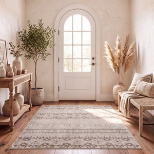 Safavieh Madison Solid Beige Polypropylene Area Rug Power Loomed Neutral Living Room Floor MAD797A-6