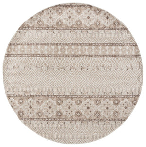 Safavieh Madison Bohemian Round Polypropylene Area Rug Low Pile Neutral Beige Living Room MAD797A-7R