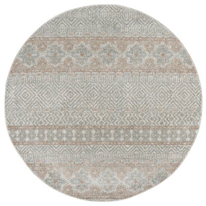Safavieh Madison Bohemian Round Polypropylene Area Rug Turkish Woven Grey Living Room Accent MAD797E-7R